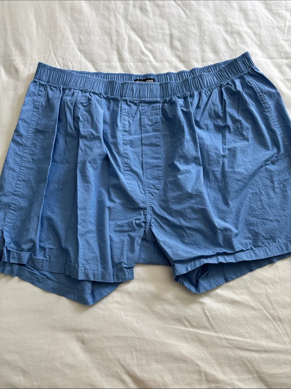Men's Blue Boxer Shorts - Lightweight Cotton